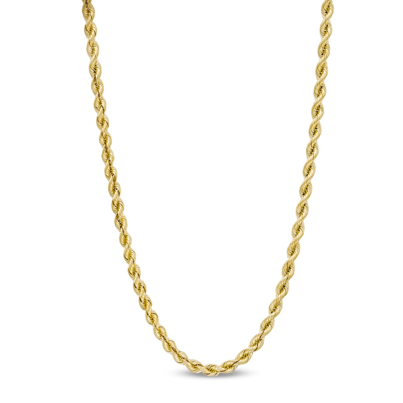 2.5mm Rope Chain Necklace in Semi-Solid 14K Gold - 18"