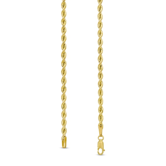2.5mm Silk Ropeâ¢ Chain Necklace in Semi-Solid 14K Gold - 18"