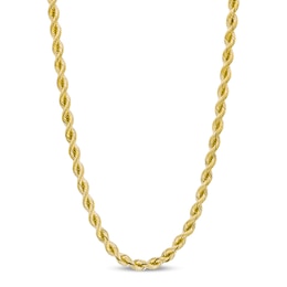 3.7mm Silk Rope™ Chain Necklace in Semi-Solid  14K Gold - 22"
