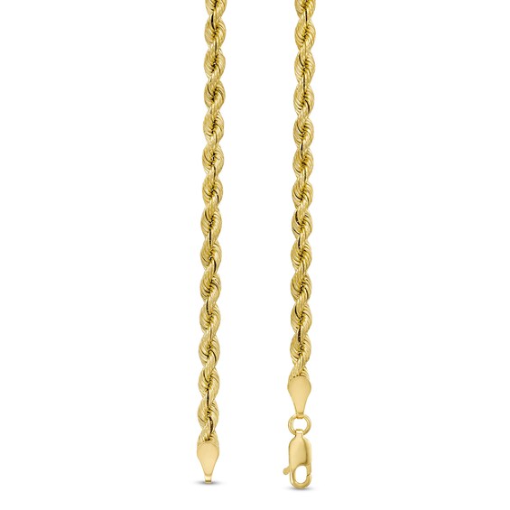 3.7mm Silk Ropeâ¢ Chain Necklace in Semi-Solid 14K Gold - 22"