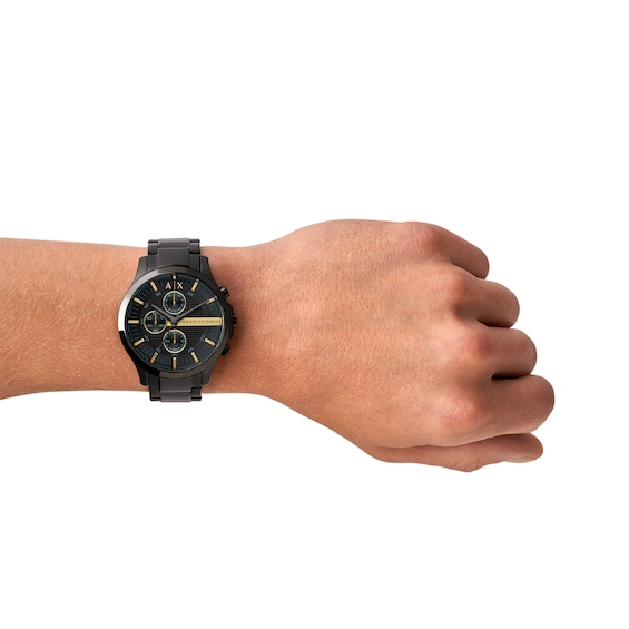 Men’s Armani Exchange Chronograph Watch with Black Dial (Model: Ax2164)