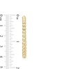 Thumbnail Image 3 of Hollow Beaded 33.0mm Hoop Earrings in 14K Gold