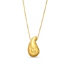 Thumbnail Image 0 of Sculpted Oval Diamond-Cut Pendant in Hollow 14K Gold – 17”