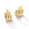 Thumbnail Image 1 of Triple Row Huggie Hoop Earrings in Hollow 10K Gold