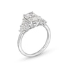 Thumbnail Image 2 of 3-3/8 CT. T.W. Radiant-Cut Certified Lab-Created Diamond Five-Stone Engagement Ring in 14K White Gold (F/VS2)