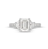 Thumbnail Image 4 of 2-7/8 CT. T.W. Emerald-Cut Certified Lab-Grown Diamond Three-Stone Engagement Ring In 14K White Gold (F/VS2)