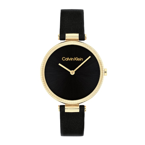 Ladiesâ Calvin Klein Minimal Watch with Black Dial (Model: 25100017)