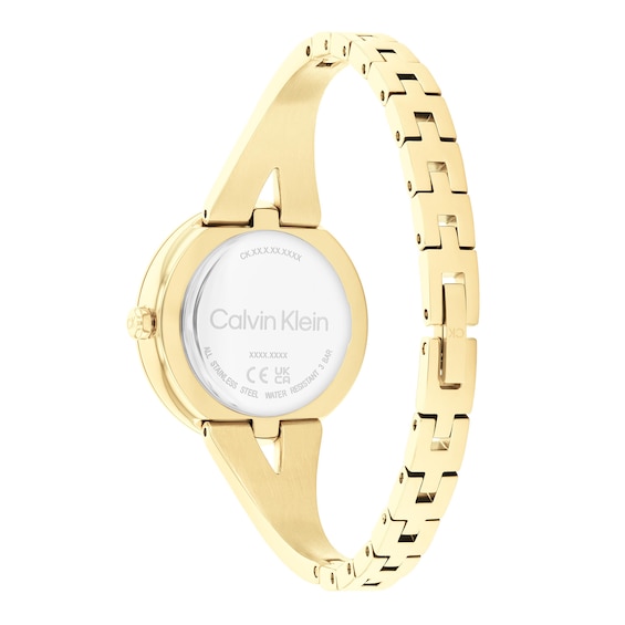 Ladiesâ Calvin Klein Tapered Bangle Watch with Black Dial (Model: 25100027)