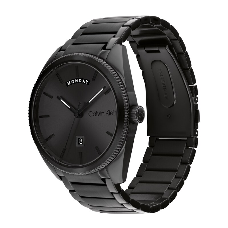 Main Image 2 of Men’s Calvin Klein Coin-Edge Bezel Day-and-Date Dial Watch (Model: 25200448)