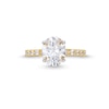 Thumbnail Image 4 of 2-3/4 CT. T.W. Certified Oval Lab-Grown Diamond Hidden Frame Engagement Ring in 14K Gold (F/VS2)