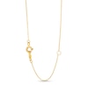 Thumbnail Image 2 of Cultured Pearl and 1/15 CT. T.W. Diamond Mini Circle Necklace in 10K Gold - 18”