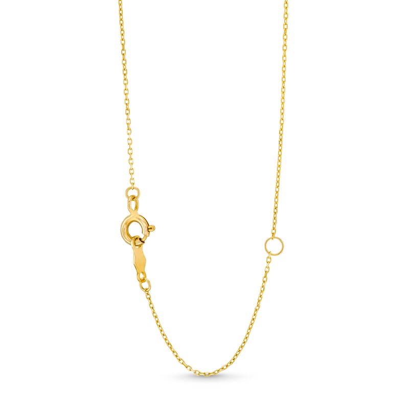 Main Image 3 of Cultured Pearl and 1/15 CT. T.W. Diamond Mini Circle Necklace in 10K Gold-18”