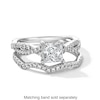 Thumbnail Image 3 of 1-3/8 CT. T.W. Certified Princess-Cut Lab-Created Diamond Twist Shank Engagement Ring in 14K White Gold (I/SI2)