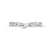 Thumbnail Image 4 of 3/8 CT. T.W. Marquise-Cut and Round Diamond Alternating Contour Anniversary Band in 14K White Gold