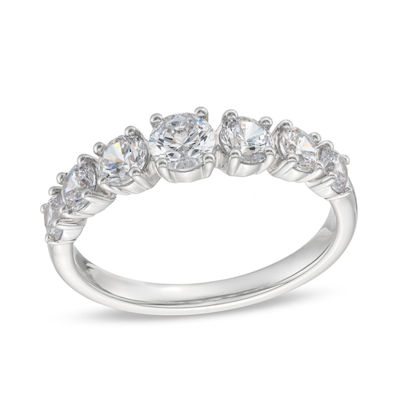 1-1/4 CT. T.w. Certified Lab-Grown Diamond Graduated Seven Stone Anniversary Band in 10K White Gold (F/Si2)