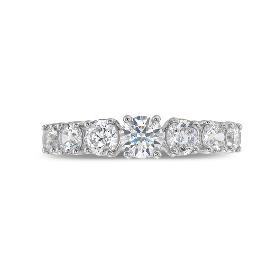 1-1/4 CT. T.w. Certified Lab-Grown Diamond Graduated Seven Stone Anniversary Band in 10K White Gold (F/Si2)