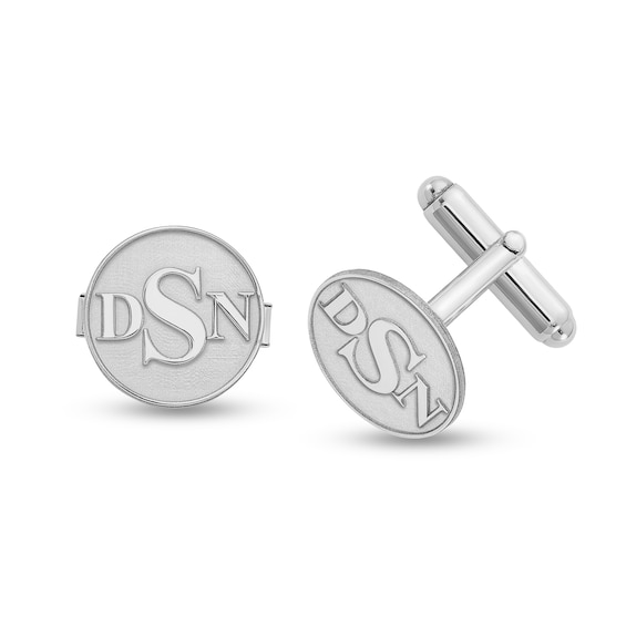Embossed Monogram Cuff Links (1-3 Initials)