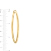 Thumbnail Image 2 of 57.0mm Oval Hoop Earrings in Sculpted Hollow 14K Gold