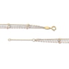 Thumbnail Image 1 of Three-Strand Diamond-Cut Beaded Chain Anklet in 14K Tri-Tone Gold – 10”