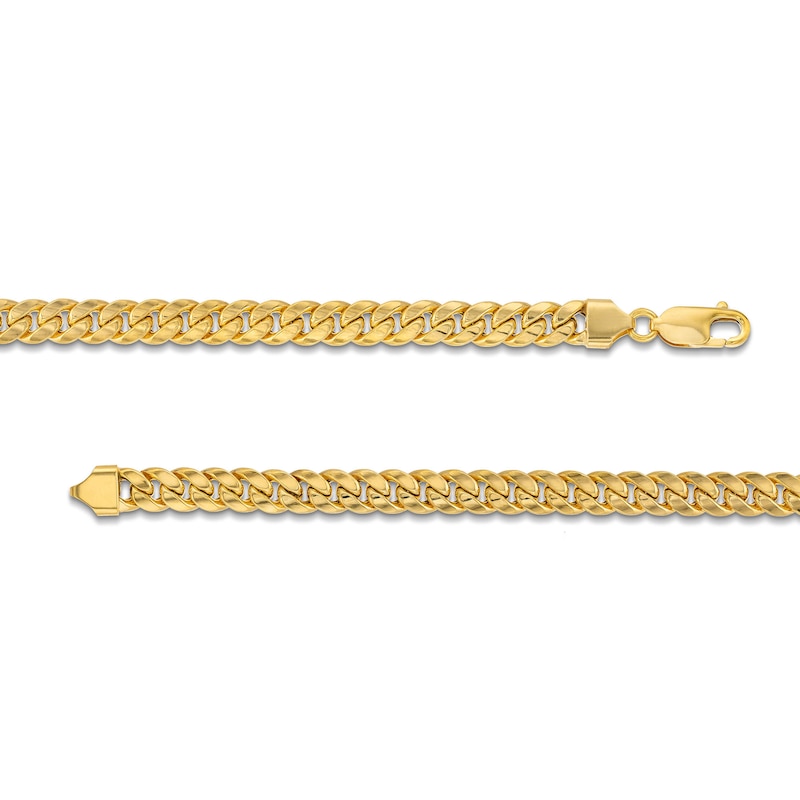 6.0mm Miami Cuban Curb Chain Bracelet in Solid 10K Gold - 7.5”