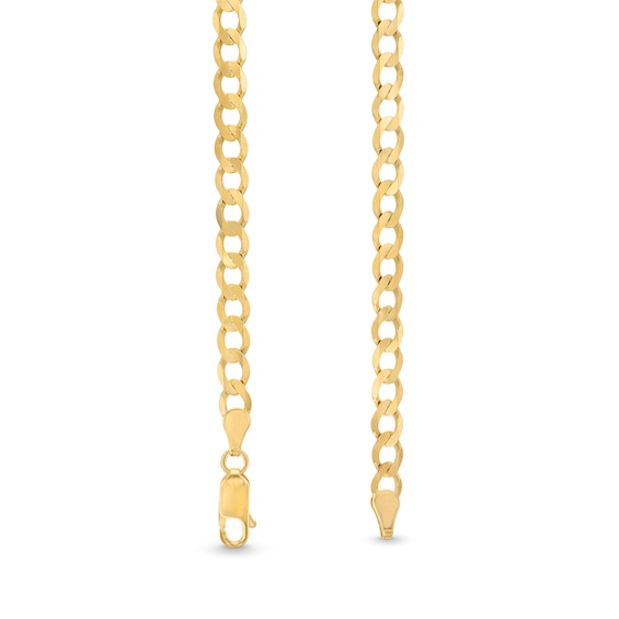 5.0mm Diamond-Cut Curb Chain Necklace in Solid 10K Gold - 22"