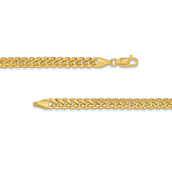 4.5mm Cuban Curb Chain Bracelet in Hollow 10K Gold - 7.5â