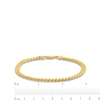 Thumbnail Image 3 of 4.5mm Cuban Curb Chain Bracelet in Hollow 10K Gold - 7.5”