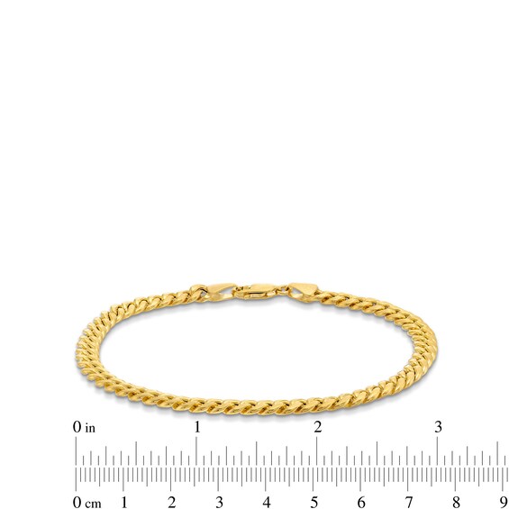 4.5mm Cuban Curb Chain Bracelet in Hollow 10K Gold - 7.5â
