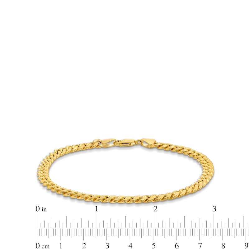 4.5mm Cuban Curb Chain Bracelet in Hollow 10K Gold - 7.5”