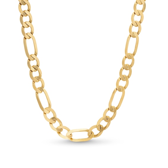 6.6mm Figaro Chain Necklace in Solid 10K Gold - 20â
