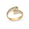 Thumbnail Image 1 of Oro Diamante™ Diamond-Cut Lattice Bypass Layered Arabesque Ring in 14K Two-Tone Gold - Size 7