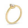 Thumbnail Image 3 of 1/3 CT. Pear-Shaped Diamond Solitaire Frame Engagement Ring in 14K Gold