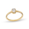 Thumbnail Image 1 of 1/2 CT. T.W. Oval Diamond Solitaire Engagement Ring in 14K Gold