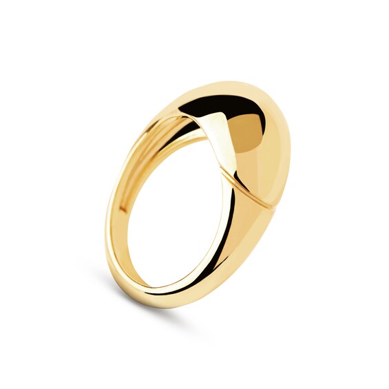 PDPAOLAâ¢ at Zales ICONS Polished Dome Ring Sterling Silver with 18K Gold Plate