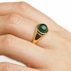 Thumbnail Image 1 of PDPAOLA™ at Zales 8.0mm Green Aventurine Solitaire Ring in Sterling Silver with 18K Gold Plate