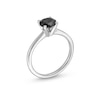 Thumbnail Image 2 of 1 CT. Black Diamond Solitaire Ring in 14K White Gold