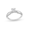 Thumbnail Image 1 of 1 CT. T.W. Diamond Pinched Shank Engagement Ring in 14K White Gold