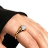 Thumbnail Image 1 of PDPAOLA™ at Zales Cubic Zirconia Round Moon-Top Ring in Sterling Silver with 18K Gold Plate