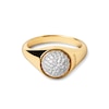 Thumbnail Image 4 of PDPAOLA™ at Zales Cubic Zirconia Round Moon-Top Ring in Sterling Silver with 18K Gold Plate
