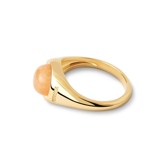 PDPAOLAâ¢ at Zales ICONS 8.0mm Aventurine Solitaire Ring in Sterling Silver with 18K Gold Plate