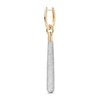 Thumbnail Image 1 of PDPAOLA™ at Zales ICONS Cubic Zirconia Large Teardrop Dangle Single Hoop Earring in Sterling Silver with 18K Gold Plate