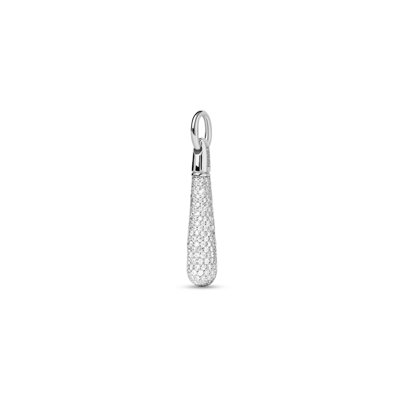 Main Image 1 of PDPAOLA™ at Zales ICONS Cubic Zirconia Medium Teardrop Stackable Hoop Earring and Necklace Charm in Sterling Silver