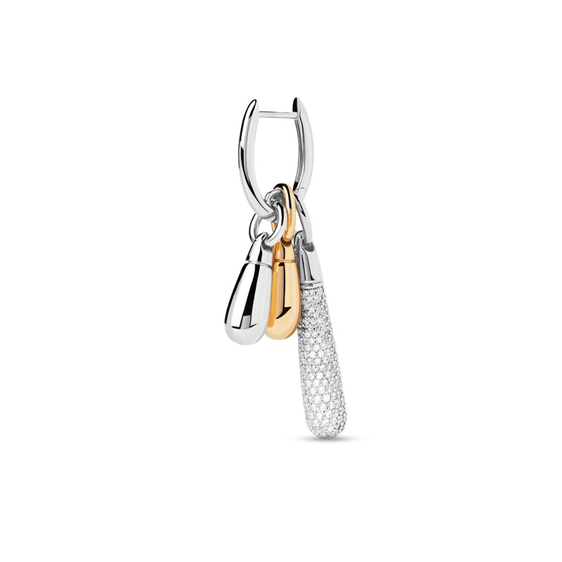 Main Image 3 of PDPAOLA™ at Zales ICONS Cubic Zirconia Medium Teardrop Stackable Hoop Earring and Necklace Charm in Sterling Silver