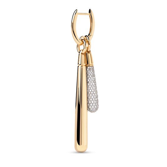 PDPAOLAâ¢ at Zales ICONS Large Teardrop Dangle Single Hoop Earring in Sterling Silver with 18K Gold Plate
