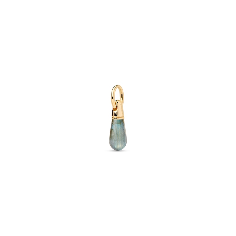 Main Image 1 of PDPAOLA™ at Zales ICONS Labradorite Small Teardrop Hoop Earring and Necklace Charm in Sterling Silver with Gold Plate