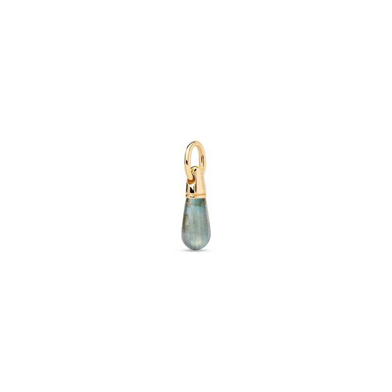 PDPAOLA™ at Zales Labradorite Small Teardrop Hoop Earring and Necklace Charm in Sterling Silver with 18K Gold Plate