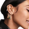 Thumbnail Image 3 of PDPAOLA™ at Zales ICONS Aventurine Small Teardrop Dangle Single Hoop Earring in Sterling Silver with 18K Gold Plate