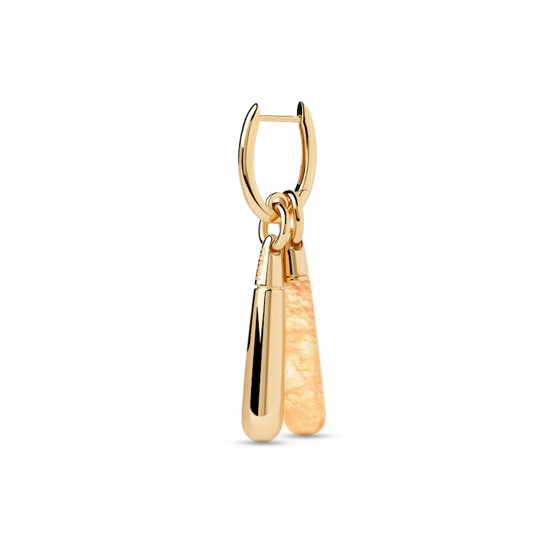 Main Image 4 of PDPAOLA™ at Zales ICONS Medium Teardrop Dangle Single Hoop Earring in Sterling Silver with 18K Gold Plate