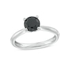 Thumbnail Image 1 of 1 CT. Black Diamond Solitaire Ring in 14K White Gold