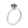 Thumbnail Image 3 of 1 CT. Black Diamond Solitaire Ring in 14K White Gold
